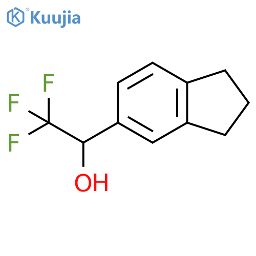 1-(2,3-dihydro-1H-inden-5-yl)-2,2,2-trifluoroethan-1-ol structure