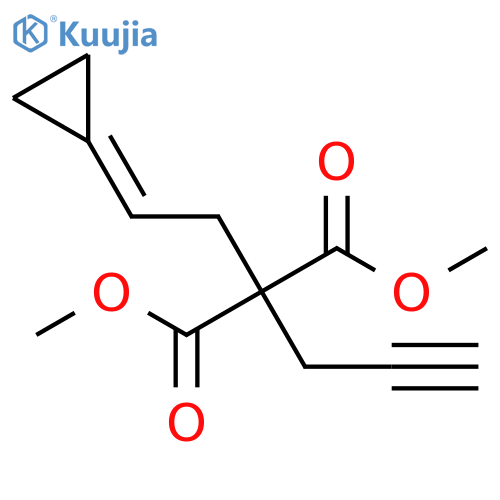 Propanedioic acid, 2-(2-cyclopropylideneethyl)-2-(2-propyn-1-yl)-, 1,3-dimethyl ester structure