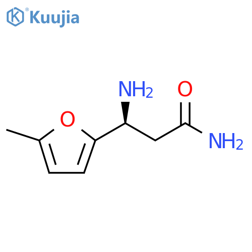 (3S)-3-amino-3-(5-methylfuran-2-yl)propanamide structure