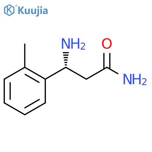 (3R)-3-amino-3-(2-methylphenyl)propanamide structure