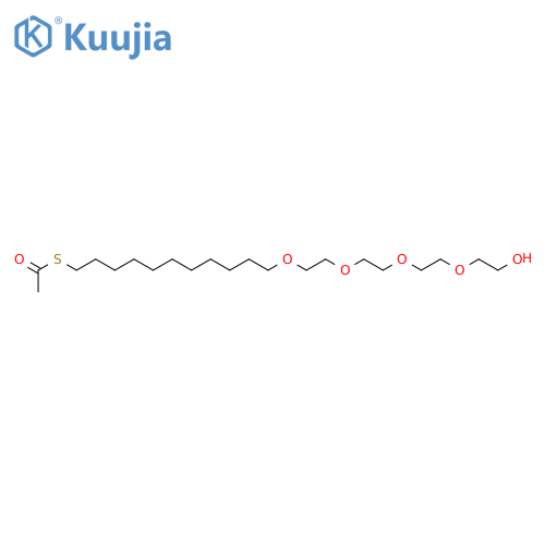 [11-(Methylcarbonylthio)undecyl]tetra(ethylene glycol) structure
