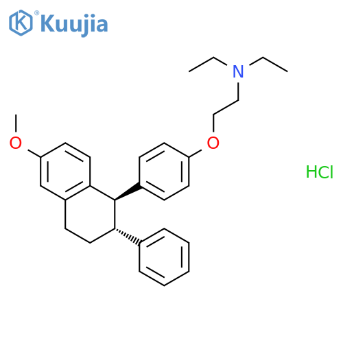 Ethanamine,N,N-diethyl-2-[4-(1,2,3,4-tetrahydro-6-methoxy-2-phenyl-1-naphthalenyl)phenoxy]-,hydrochloride, trans- (9CI) structure