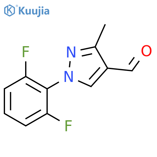 1-(2,6-difluorophenyl)-3-methyl-1H-pyrazole-4-carbaldehyde structure