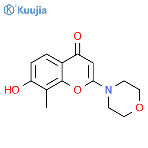 4H-1-Benzopyran-4-one, 7-hydroxy-8-methyl-2-(4-morpholinyl)- structure