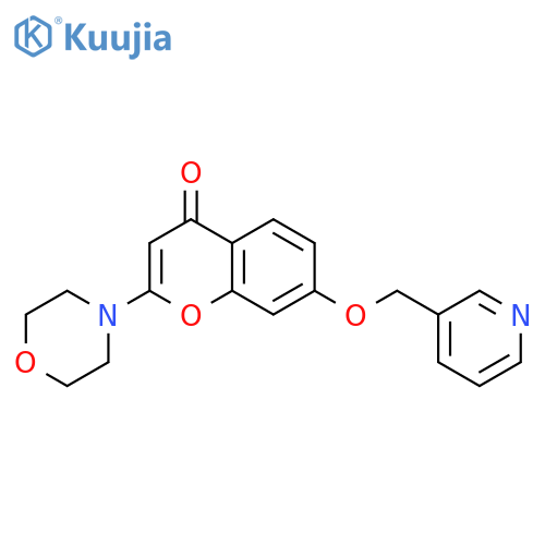 4H-1-Benzopyran-4-one, 2-(4-morpholinyl)-7-(3-pyridinylmethoxy)- structure