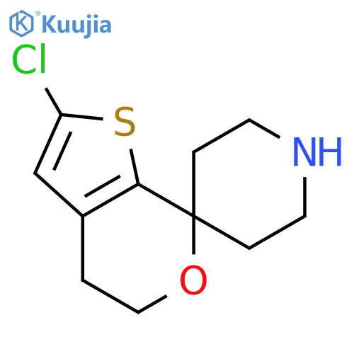 2'-Chloro-4',5'-dihydrospiro[piperidine-4,7'-thieno[2,3-c]pyran] structure