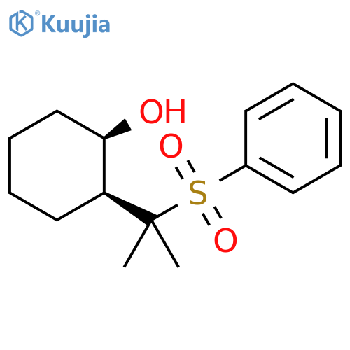 Cyclohexanol, 2-[1-methyl-1-(phenylsulfonyl)ethyl]-, cis- (9CI) structure