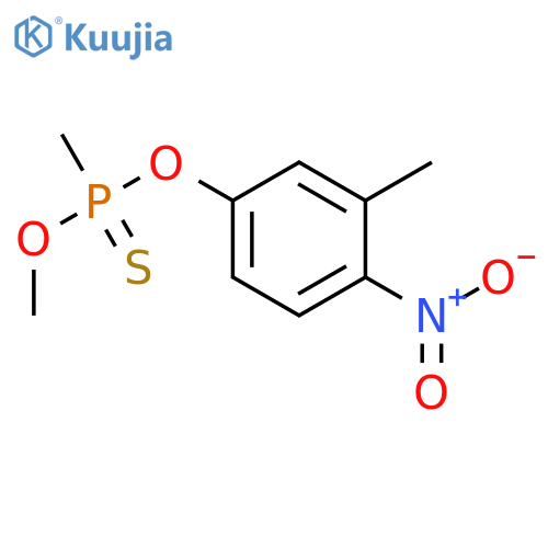 Phosphonothioic acid,methyl-, O-methyl O-(3-methyl-4-nitrophenyl) ester (9CI) structure
