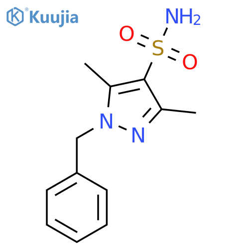 1-Benzyl-3,5-dimethyl-1H-pyrazole-4-sulfonamide structure