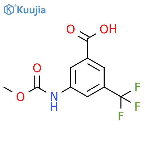3-(methoxycarbonyl)amino-5-(trifluoromethyl)benzoic acid structure