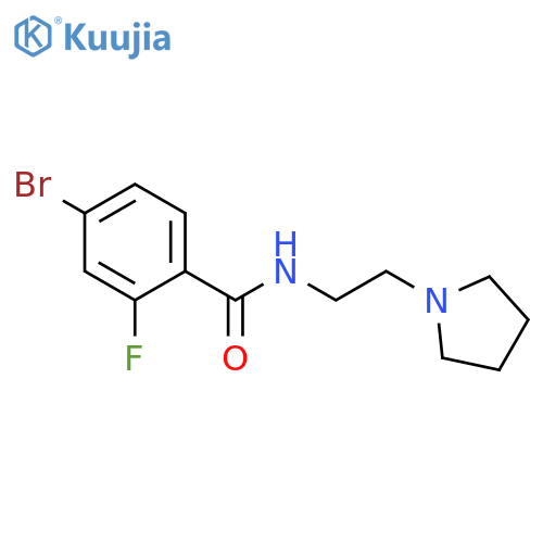 4-bromo-2-fluoro-N-2-(pyrrolidin-1-yl)ethylbenzamide structure