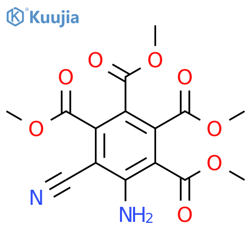 1,2,3,4-Benzenetetracarboxylic acid, 5-amino-6-cyano-, 1,2,3,4-tetramethyl ester structure