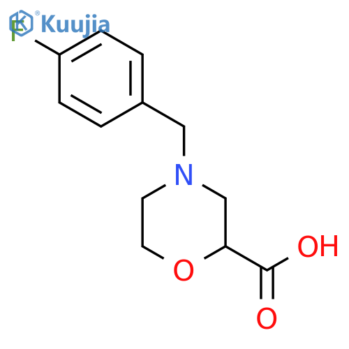 4-(4-Fluoro-benzyl)-morpholine-2-carboxylic Acid structure