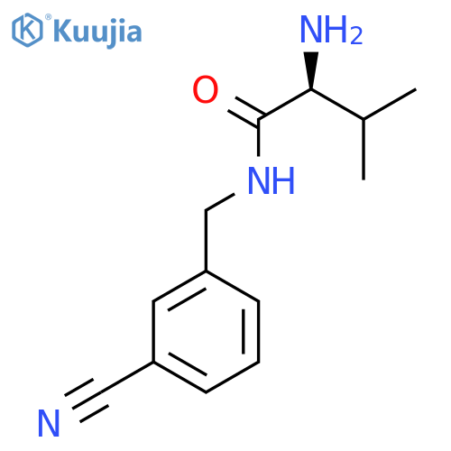 (S)-2-Amino-N-(3-cyano-benzyl)-3-methyl-butyramide structure