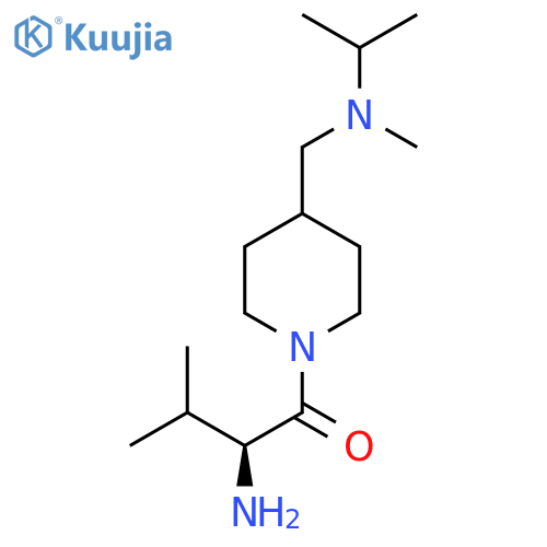 (S)-2-Amino-1-{4-[(isopropyl-methyl-amino)-methyl]-piperidin-1-yl}-3-methyl-butan-1-one structure