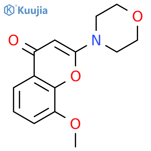 4H-1-Benzopyran-4-one, 8-methoxy-2-(4-morpholinyl)- structure