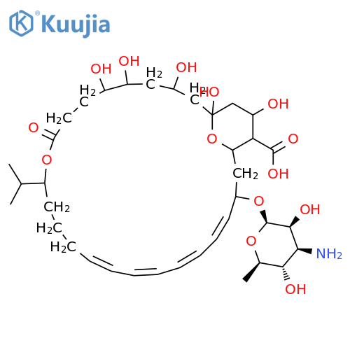 10,29-Dioxabicyclo[23.3.1]nonacosa-15,17,19,21-tetraene-26-carboxylicacid, 23-[(3-amino-3,6-dideoxy-b-D-mannopyranosyl)oxy]-1,3,5,6,27-pentahydroxy-11-(1-methylethyl)-9-oxo- (9CI) structure