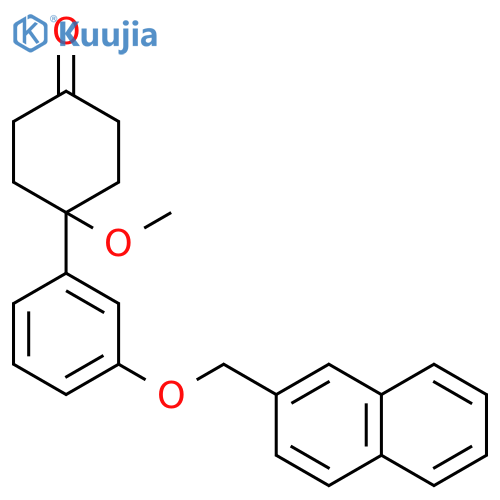 CYCLOHEXANONE, 4-METHOXY-4-[3-(2-NAPHTHALENYLMETHOXY)PHENYL]- structure