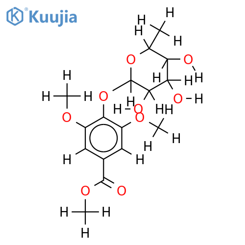 Methyl syringate 4-O-alpha-L-rhamnopyranoside structure