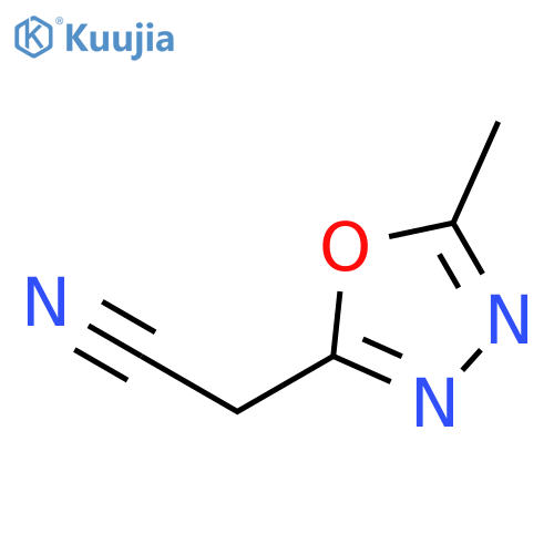 (5-Methyl-1,3,4-oxadiazol-2-yl)acetonitrile structure