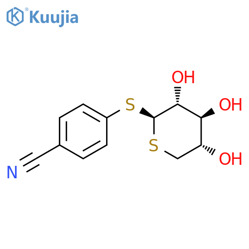 Benzonitrile,4-[(5-thio-b-D-xylopyranosyl)thio]- structure