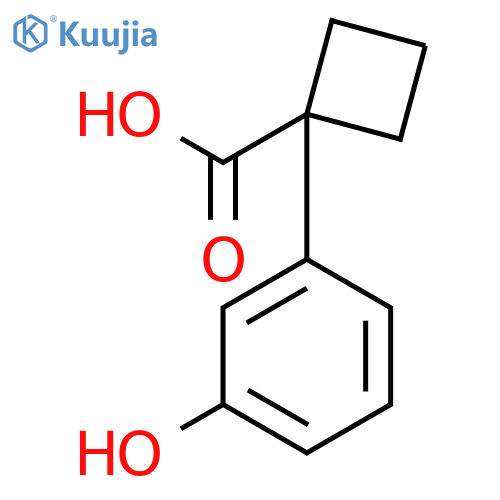 1-(3-hydroxyphenyl)cyclobutane-1-carboxylic acid structure
