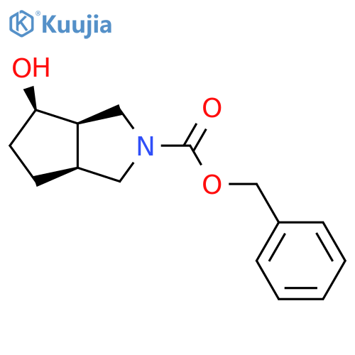 rac-benzyl (3aR,4R,6aS)-4-hydroxy-octahydrocyclopenta[c]pyrrole-2-carboxylate structure