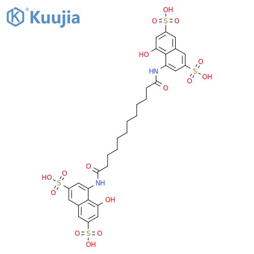 2,7-Naphthalenedisulfonic acid,4,4'-[(1,12-dioxo-1,12-dodecanediyl)diimino]bis[5-hydroxy- structure