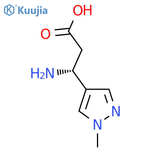 (3R)-3-amino-3-(1-methyl-1h-pyrazol-4-yl)propanoic acid structure