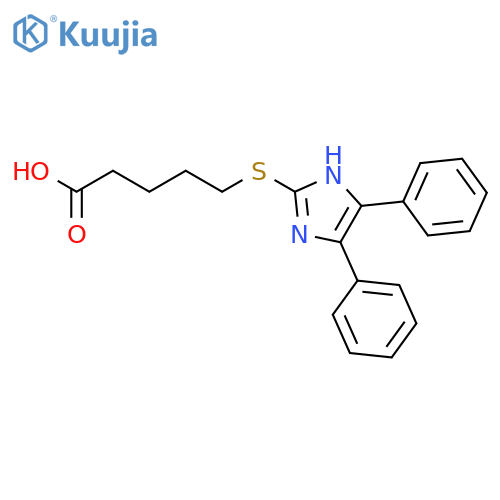Pentanoic acid, 5-[(4,5-diphenyl-1H-imidazol-2-yl)thio]- structure