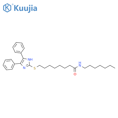 Octanamide, 8-[(4,5-diphenyl-1H-imidazol-2-yl)thio]-N-heptyl- structure