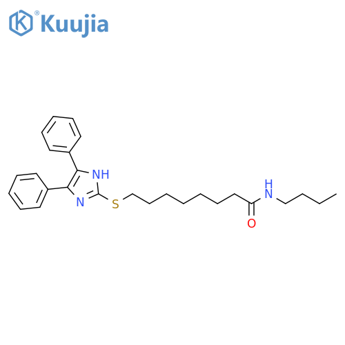 Octanamide, N-butyl-8-[(4,5-diphenyl-1H-imidazol-2-yl)thio]- structure
