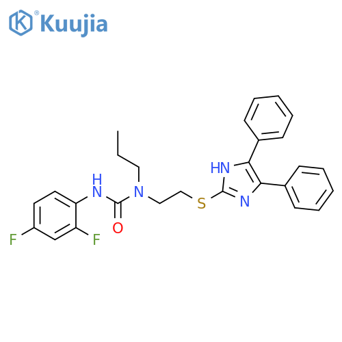 Urea,N'-(2,4-difluorophenyl)-N-[2-[(4,5-diphenyl-1H-imidazol-2-yl)thio]ethyl]-N-propyl- structure