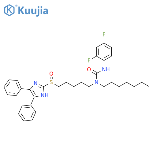Urea,N'-(2,4-difluorophenyl)-N-[5-[(4,5-diphenyl-1H-imidazol-2-yl)sulfinyl]pentyl]-N-heptyl- structure