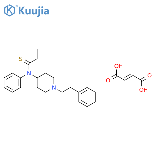 N-phenyl-N-[1-(2-phenylethyl)piperidin-4-yl]propanethioamide (2E)-but-2-enedioate structure