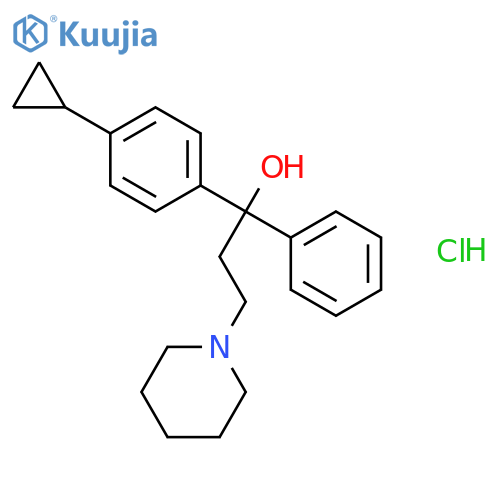1-(4-cyclopropylphenyl)-1-phenyl-3-piperidin-1-ylpropan-1-ol hydrochloride structure