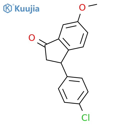 1H-Inden-1-one, 3-(4-chlorophenyl)-2,3-dihydro-6-methoxy- structure