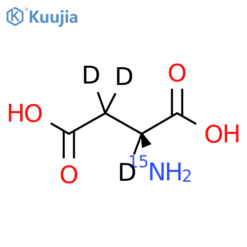 L-天冬氨酸-15N,2,3,3-D3 structure