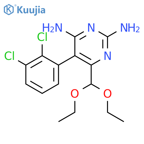 2,4-Pyrimidinediamine, 5-(2,3-dichlorophenyl)-6-(diethoxymethyl)- structure