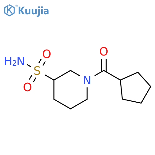 1-cyclopentanecarbonylpiperidine-3-sulfonamide structure