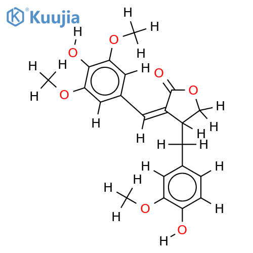 (7E)-4,4'-dihydroxy-3,3',5-trimethoxylign-7-en-9,9'-olide structure
