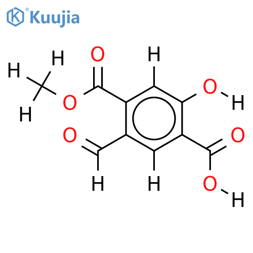 Methyl 4-carboxy-5-hydroxyphthalaldehydate structure