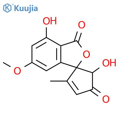 Spiro[cyclopent-4-ene-1,1'(3'H)-isobenzofuran]-3,3'-dione,2,4'-dihydroxy-6'-methoxy-5-methyl- (9CI) structure