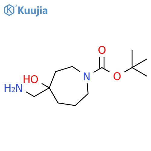 tert-butyl 4-(aminomethyl)-4-hydroxy-azepane-1-carboxylate structure