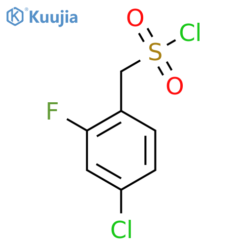 (4-chloro-2-fluorophenyl)methanesulfonyl chloride structure