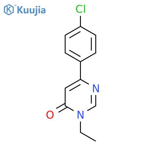 6-(4-chlorophenyl)-3-ethyl-3,4-dihydropyrimidin-4-one structure
