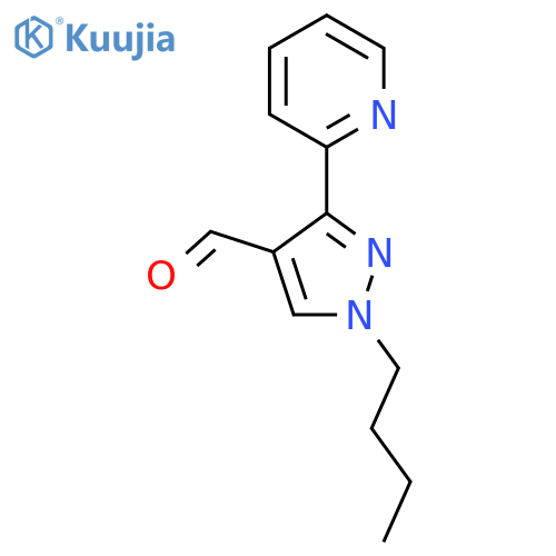 1-butyl-3-(pyridin-2-yl)-1H-pyrazole-4-carbaldehyde structure