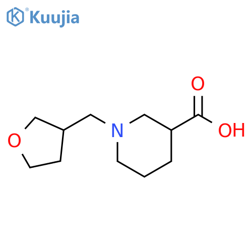 3-Piperidinecarboxylic acid, 1-[(tetrahydro-3-furanyl)methyl]- structure