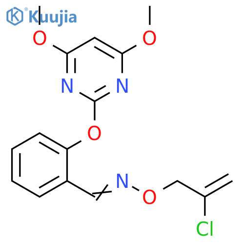 Benzaldehyde, 2-[(4,6-dimethoxy-2-pyrimidinyl)oxy]-,O-(2-chloro-2-propenyl)oxime structure