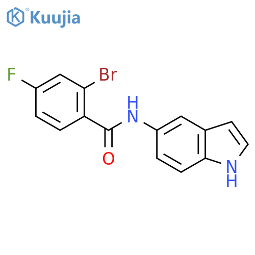 2-bromo-4-fluoro-N-(1H-indol-5-yl)benzamide structure